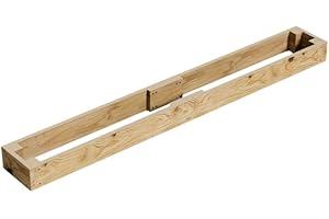 GRO GARDEN PRODUCTS Conka Garden - Wooden Raised Bed Kit - Large Garden Planters for Vegetables, Herbs, Flowers – Start Growing Plants Earlier & Better - Durable & Resistant FSC Treated Timber 15cm H 30cm x 240cm