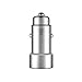 Price comparison product image Xiaomi Fast Charging Car Charger-(Metal Style, Dual USB Output, 5V 2.4A Quick Charging, 12 - 24V Input, High Power Conversion Rate) Silver