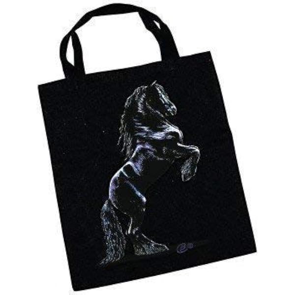 Borsa a tracolla in pelle (bianca) con motivo a cavallo/ Borsa a tema cavallo/ Arte a tema cavallo/ Regali di laurea/ Regali per lei - Italia