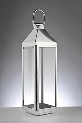 home + Lanterne en acier inoxydable - anti-corrosion, résistant aux intempéries - Différentes tailles disponibles (pointe) - Groß (70cm)