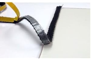 VOYTO All Stoves Black Glass Replacement 8mm x 2m Self Adhesive Ladder Channel Seal Flat Tape