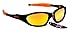 Produktbild Rayzor Professionelle Leichte UV400 Schwarz Sports Wrap GOLF Sonnenbrille, mit Gold Iridium Mirrored Blend Lens.