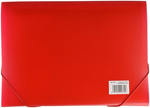 Dohe 90615 - Acorde  n escolar polipropileno transl  cido  color rojo