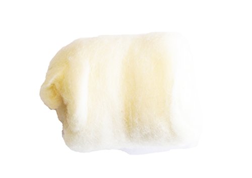 Basteln – Schafwolle – zum Filzen – Weiß/Natur – 50gr – (1x1stück) - 3