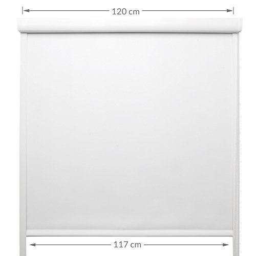 Sol Royal® Kassettenrollo SolReflect 120x175cm weiß Thermorollo – seitliche Führungsschienen – Befestigung ohne Bohren - 3