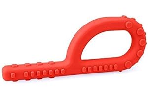 ARK THERAPUTIC ARK's Textured Grabber Standard Oral Motor Chew - RED Soft Sensory Chewy Tool by ARK Therapeutic