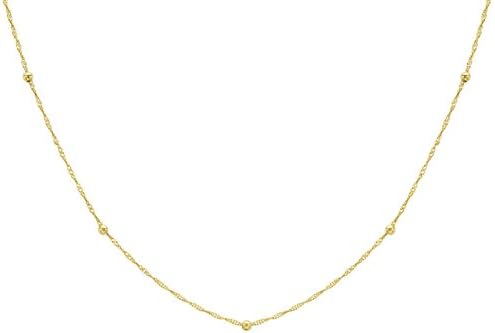 9ct Solid Yellow Gold Necklace 41cm + Box + FREE Gift Town Talk Gold Cloth
