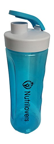 Preisvergleich Produktbild Nutrilovers Trinkflasche BPA-Frei, Shaker 600ml, blau