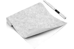 Tutamaz Självhäftande filt ljusgrå, 2 mm, 40 x 220 cm filtrulle med självhäftande baksida, självhäftande filt för gör-det-sjä