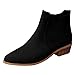 Produktbild Tohole Damen Hohem Absatz Stiefeletten Runde Kappe Reißverschluss Herbst Winter Elegant Freizeit Ankle Arbeits Stiefel Winterstiefel Damenschuhe (Schwarz - A,37 EU)