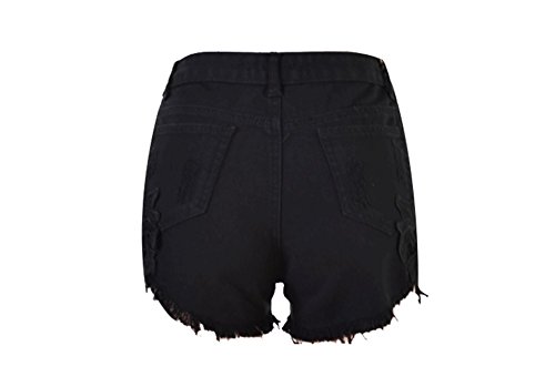 iRachel Damen Sexy Short Hotpants Spitze Häkeln Tassel Hohe Taille Denim Short kurze Hose - 3