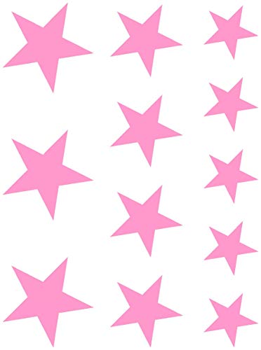 plot4u Pared Adhesivos Estrellas Set 'Relleno', Rosa Claro, 15 x 20 cm