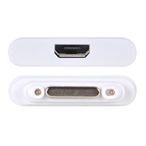 kwmobile Magnetischer USB 2.0 Adapter zur Verbindung des Sony Xperia Tablet Z2 / Xperia Z1 / Z1 Compact / Z2 / Z3 mit dem Magnetladeanschluss in Weiß - 2