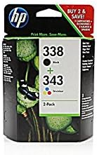 Original Ink Cartridge for HP Deskjet 6840 HP NR 338 & Nr 343 SD449EE – 2x Premium Toner Cartridge – Black, 3 Cyan, 3 Magenta, 3 Yellow 11 ml & 7ml