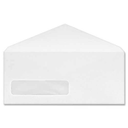 Poly-Klear Business Window Envelope, Executive Style Construction, #9, 500/Box, Sold as 1 Box