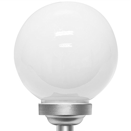 LED Solarkugeln opalweiß Ø 20cm 4 lichtstarke LEDs – LED Solarleuchte Gartenkugel Leuchtkugel - 3