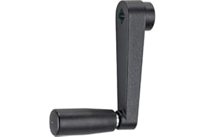 HALDER 24330.0422 Hand cranks/die-cast zinc, Black/Textured Matte, l=64 mm/s=10 mm