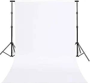 Boltove White Screen Backdrop with Stand, 8FT X 12FT Wide Green Screen Backdrop with 8.5 FT x 12 FT Wide Photo Backdrop Stand, Photo Backdrop Stand Kit Include Carry Bag