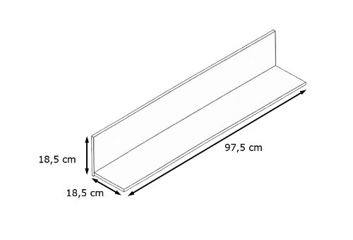 Wandregal Winkelregal Skadu in Avola-Anthrazit - 3