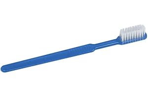 ‎AMPRI Einmalzahnbürste ohne Zahnpasta, 100 Stück, Farbe blau, 15 x 2,6 cm, Med-Comfort