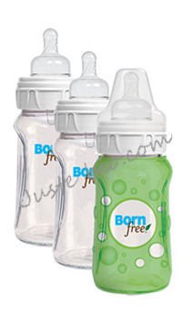 Born Free Triple Glass Bottles (9oz x 3) with sleeve