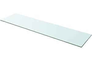 WIFESE Panneau pour Étagère Verre Trempé Transparent 100x25 cm Épaisseur 8 mm Étagère de Maison Magasin Tablette Salle de Bain Chambre à Coucher Autres Accessoires de Salon Étagère de Douche