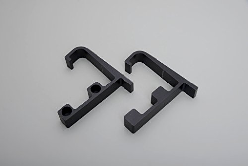 Wangel Nail-frei Design Doppelte Aluminium Badezimmer Handtuchhalter Black - 3