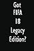 Produktbild Got FIFA 18 Legacy Edition: FIFA 18 Legacy Edition Diary Journal