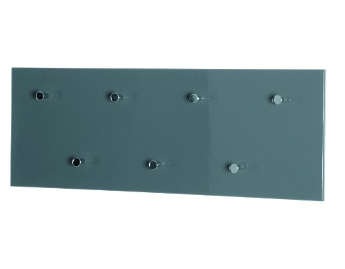 HAKU Möbel 42190 Wandgarderobe 80 x 5,5 x 30 cm, grau / chrom / nickel - 2