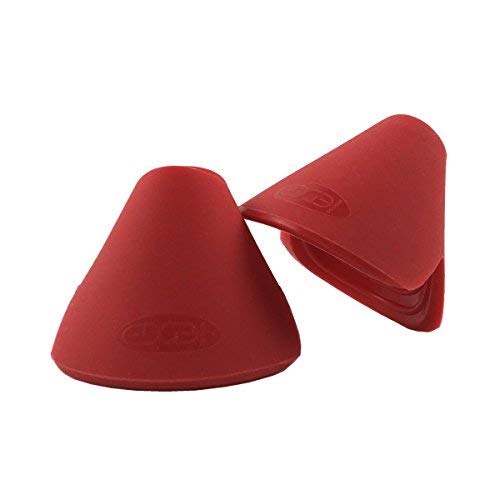EDGE CO.,LTD Borde Multiusos de Silicona Resistente al Calor Pinch Grip Cocina Dedo Abrebotellas Mini Embudo para Hogar, Cocina y Barbacoa, 2 Unidades