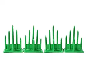 PARC Bird Control Spikes, Bird Spikes, Pigeon Spikes, Plastic Material, Green Color (Cover 7 Running Feet, Set of 28 Pcs)