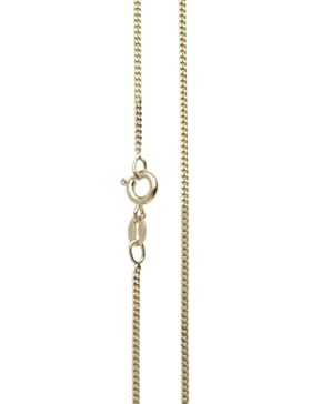 InCollections Damen-Halskette 925 Sterlingsilber vergoldet Panzerkette 1,3 mm breit