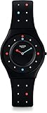 Swatch Damen Digital Quarz Uhr mit Silikon Armband SFB146