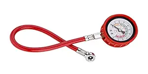 S.I. Tire Pressure Gauge HTC for Car, Truck, Motorcycle, Bike, Air Checking Meter with Rubber Hose 150 PSI