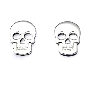 PENDIENTES CALAVERA DE PLATA DE