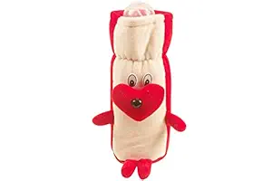 Ole Baby Love Dog Soft Cute Plush Milk Feeding Bottle Cover Dimension 17x10x6 cm it can Hold upto240 ml Feeding Bottle.