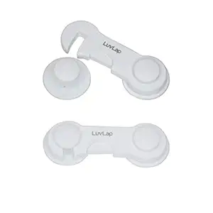 Luvlap Baby Safety Furniture Locks for Double Door cabinets 2 Pcs, Multicolor