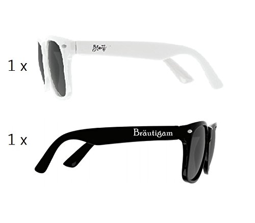 Preisvergleich Produktbild Sonnenbrille Set "Braut" und "Bräutigam" Brillen Hochzeit Geschenk Photobooth