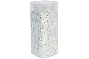 1Buy UK 900g of New Assorted Natural Decorative Stones Pebbles Craft Table Decoration Pot Vase Fillers Garden Weddings Rocks Aquarium (White)