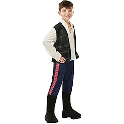 Star Wars - Disfraz de Han Solo para niño, infantil 7-8 años (Rubie's 883160-L)