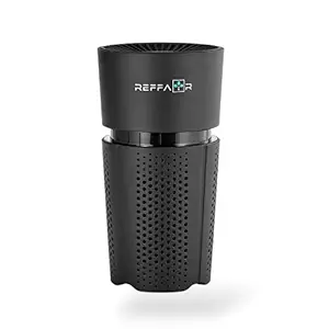 Reffair AX30 [UV] Car air purifier | Kills 99.99% Bacteria & Viruses | UVC LED Sterlization | True HEPA Filter | Aromatherapy (Black)