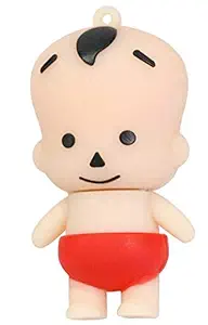 Baby red Diaper 16GB  USB Flash Drive - Memory Stick Data Storage - Pendrive - Pale Skin Colour and red