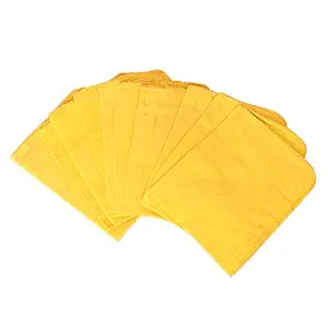 BEST QUALITY MARC CLEANING PRODUCTS Wet and Dry Cotton Yellow Color Dusting Cloth for Home/Bike/Car/Kitchen (26 x 19 inch)- Pack of 12