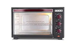 USHA 25L (OTGW?25RC) Oven Toaster Grill (Wine & Matte Black), Medium (OTGW25RC)