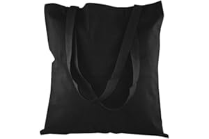 AllBags Baumwolltasche 380 x 420 mm mit langen Griffen 70 cm, Einkaufstasche, Alltagstasche, arbeitstasche damen, strapazierfähige stofftasche kindergarten, jutebeutel