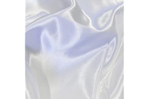 SUPGOD White Silky Satin Fabric - Sold Per Metre