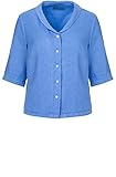backstage blusen Waschbar bei 30 Grad Backstage clothing Bluse aus Leinen, Blau Gr. X-Large, Fjord