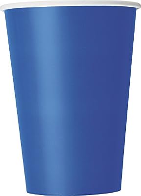 Unique Party - 31497 - Paquet de 10 Gobelets en Carton - 335 ml - Bleu Roi