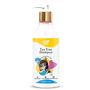 PetPetals Sulphate Free Cats Shampoo for Sensitive Skin for All Age Groups ? 300 ml (Tea Tree Shampoo)