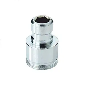 NEW WARE Brass Washing Machine Nipple | Adapter | Connector| Nozzle Suitable for Almost All Washing Machine (Pack of 1) (Chrome Finish)